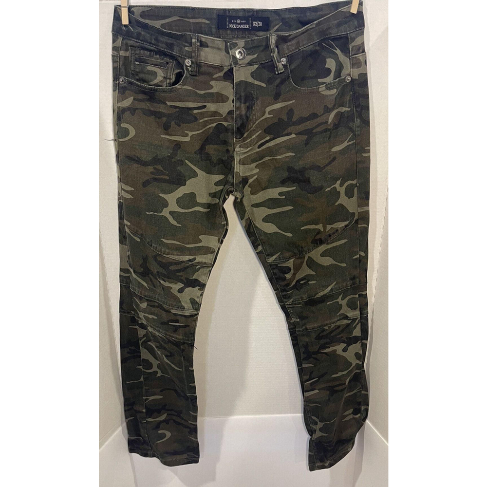 Men’s Nick Danger New York Camo Skinny Jeans - Camo - Size 30/32